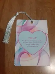 "Trust" Love Affirmation Bookmark Tarot Oracle Card Gift Purified & Charged