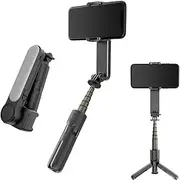 Phone Gimbal Stabilizer, Handheld 3 Axis Gimbal Stabilizer for Phone, 3 Color Fill Light & Remote Shutter, Selfie Stick Tripod for Live Streaming Vlogging, Black
