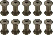 uxcell 25pcs Wooden Bobbins, 1.18" x 1.89"(WxH) Unfinished Wooden Spools Wire Weaving Bobbins Empty Thread Spools for Crafts DIY Art Embroidery Sewing Thread Twine, Brown