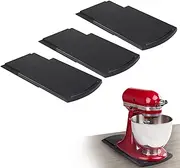 [Funpynani] Kitchen Appliance Sliding Tray, Compatible With Coffee Maker, Kitchen Aid Mixer, Blenders, Air Fryer, Juicer Parts Accessories Sliders for Coutertop with Rolling Wheels (3 Pack)