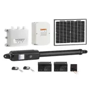 LockMaster Automatic Swing Gate Opener Full Solar Power Kit Remote Control NEW