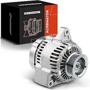 A-Premium Alternator Compatible with Honda Prelude 1997 1998 1999 2000 2001, L4 2.2L, 90Amp 12Volt Counterclockwise 6-Groove Clutch Pulley, Replace# 31100P5M003, AND0175, 90295402, 31100P5M013RM