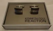 Kenneth Cole Reaction Silver/Black square Cufflinks