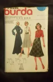 VINTAGE BURDA MISSES SHIRT TOP SKIRT UNCUT PATTERN - 70335