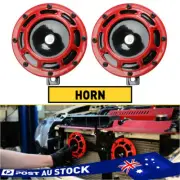2x 300DB Super Train Horn For SUV Trucks Car Motorcycles Boat Speaker Treble AU (for: Kia)