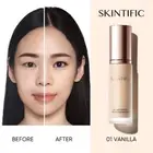 SKINTIFIC Serum Foundation SPF35 PA++ UVA UVB Full Coverage Soft 25ml #Vanilla