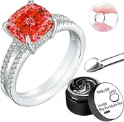 [QUAGGY] Invisible Ring Size Adjuster for Loose Rings, Adjustable Ring Curing Adhesive with Solidification Light, Easy to Use and Remove, Innovative Ring Guard and Spacer for Men and Women, Fits Any Ring Size