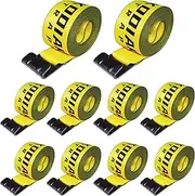 4" x 30' Heavy Duty Truck & Winch Straps with Flat Hooks, 5400lbs WLL, 16,200lbs Break Strength, Tie-Down Straps for Flatbeds, Trucks, Trailers, Farms, & Rescues Kodiak Straps (10)