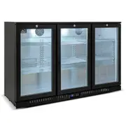 AG Equipment AG Three Door Bar Fridge - Black Body & Doors 3BBR-H - Commercial Bar Fridges (AG-3BBR-H) - 3BBR-H-AG
