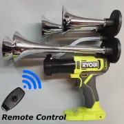 Ryobi Train Air Horn + Remote Control Quad 18V Drill Impact Sports Boat Chrome