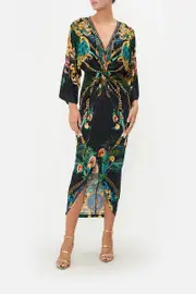 LONG SPLIT FRONT TWIST DRESS FEARLESS FELIS