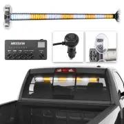 144 LEDs 35'' Emergency Strobe Light Bar Rear Windshield Warning Safety Flashing