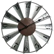 Windmill Metal Wall Clock 60x60cm