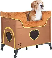 Petique BD01300104 Bedside Lounge-Lion's Den Pet Bed, Tan, One Size