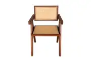 SK Designer Living | Replica Pierre Jeanneret Chandigarh Dining Armchair | Walnut & Natural