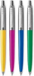 [PARKER] Jotter Originals Ballpoint Pen Collection, Assorted Retro Finishes, Medium Point, Black Ink, 4 Count