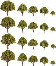 OUNONA 20 Pieces Model Landscape Flower Decor Artificial Miniature Matt Micro Landscape DIY Craft Garden Ornament 3 cm - 8 cm (Green)