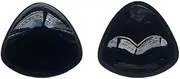 [Fhandong] Self-Adhesive Inserts Bra Pads Push Up Pads, 1 Pair Removable Women's Bra Inserts, Double-Sided Sticky, Black, B Cup
