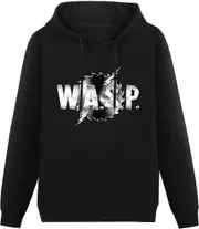 Wasp Band Mens Hoodies Unisex Pullover Hoody Black Sweatershirt High quality smooth lines L