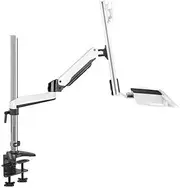 Listed TV Mount Clamp Table Model Monitor Stand Arm Single Arm with Tray for 15-27 Inch Single Screen Motion TV Bracket