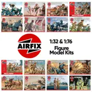 Airfix 1:32 & 1:76 WWI WWII Figures & Soldiers Plastic Model Kit - Range