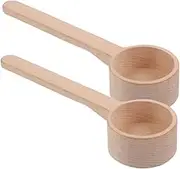 KICHOUSE Multi-Purpose Wooden Spoon Set Tea Scoops Measuring Spoons Feeding Cooking Long Handle Easy to Use