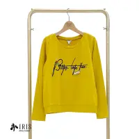 在飛比找Yahoo奇摩購物中心優惠-Iris Girls 字母刺繡俏皮亮黃上衣 (05975)