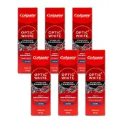6PK Colgate Optic White Infused w/ Charcoal Clean Mint 100G Toothpaste