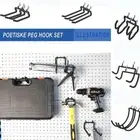 Plate Rack Garage Storage Hooks Hanger Rack Wall Mounted Holder Pegboard Hooks