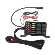 6 Gang Waterproof Switch Panel 60A Resettable Circuit Breaker for Boat Jeep UTV
