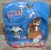 Littlest Pet Shop RACCOON & CHIPMUNK 195 196 vhtf