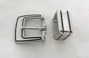 Square Neat Jeremiah Watt Heel Buckle & Keeper Loop Smooth Grooved Horse Tack