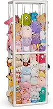 Stuffed Animal Storage, Kids Toy Zoo Storage Organizer with Elastic Band, Thicken PVC Tube Large Stuffed Animals Holder for Nursery Playroom Bedroom Room Furniture Plush Storage