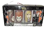 Disney Hocus Pocus Halloween Glassware Set - Set Of Four 10 oz Glittery Glasses