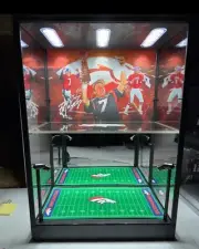 John Elway Custom Mini Helmet Display Case with LED Lights
