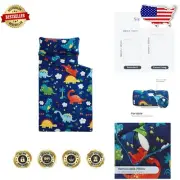 Machine Washable Toddler Nap Mat with Pillow – Ideal for Daycare & Sleepovers