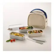 LocknLock DAILY Cotton Dosilock Food Containers 3 Tier Lunch Box Set Korean