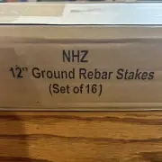 Ground Stakes J Hook Steel Rebar Heavy Duty 12in Deer Fence Hard Soil Pack of 16