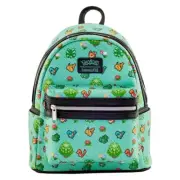 LOUNGEFLY POKEMON STARTER PIXEL 8-BIT MINI BACKPACK GAMESTOP EXCLUSIVE