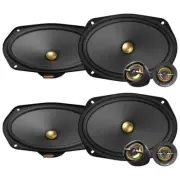 Pack of 4 PIONEER 2-Way Component Car Audio Speakers,Clear Sound Quality