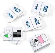 hand2mind Plastic Fraction Dominoes Game, Math Manipulative Tiles (Set of 30)