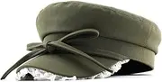 [Generic] Women's Cute Bow Newsboy Caps with Lace Brim Elegant Painter Artist Beret Hat Classic Cabbie Hat Captain Sailor Hat