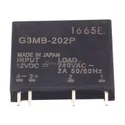 5PCS G3MB-202P DC-AC PCB SSR In 12V DC AC 2A Out 240V Solid State Relay T3