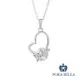 <Porabella>925純銀鋯石項鍊 LOVE 心心相印 有愛人生 純銀項鍊 Necklace