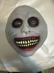 Scary Halloween Mask Smiling Demons Horror Mask Scariest Creepy White Mask with