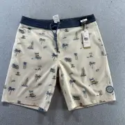 Rip Curl Board Shorts Men 34 Beach Pineapple USA Flag New With Tags