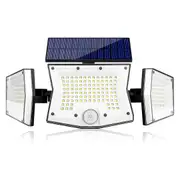Solar Garden Lights 3 Heads 199LEDs Motion Sensor Lights Solar Wall Lights Outdoor Lights