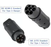 Type 2 to Type 1 EV Charging Cable Car Charger Adapter IEC 62196 2 to SAE J1772