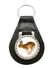 Hare Leather Key Fob