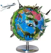 Globe Desktop Earth Globe With Metal Base - 9.8 Inch Educational Geographical For Kids And Adults - Blue Ocean World(25cm+ar)